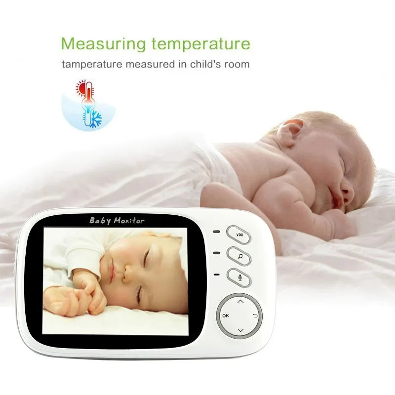 VB603 2.4G Wireless Video Baby Monitor with 3.2 Inches LCD 2 Way Audio Talk Night Vision Surveillance Security Camera Babysitter